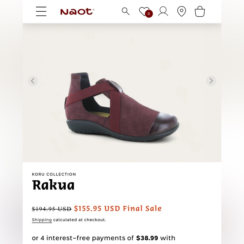 Naot Rakua Bordeaux Leather/Violet Nubuck